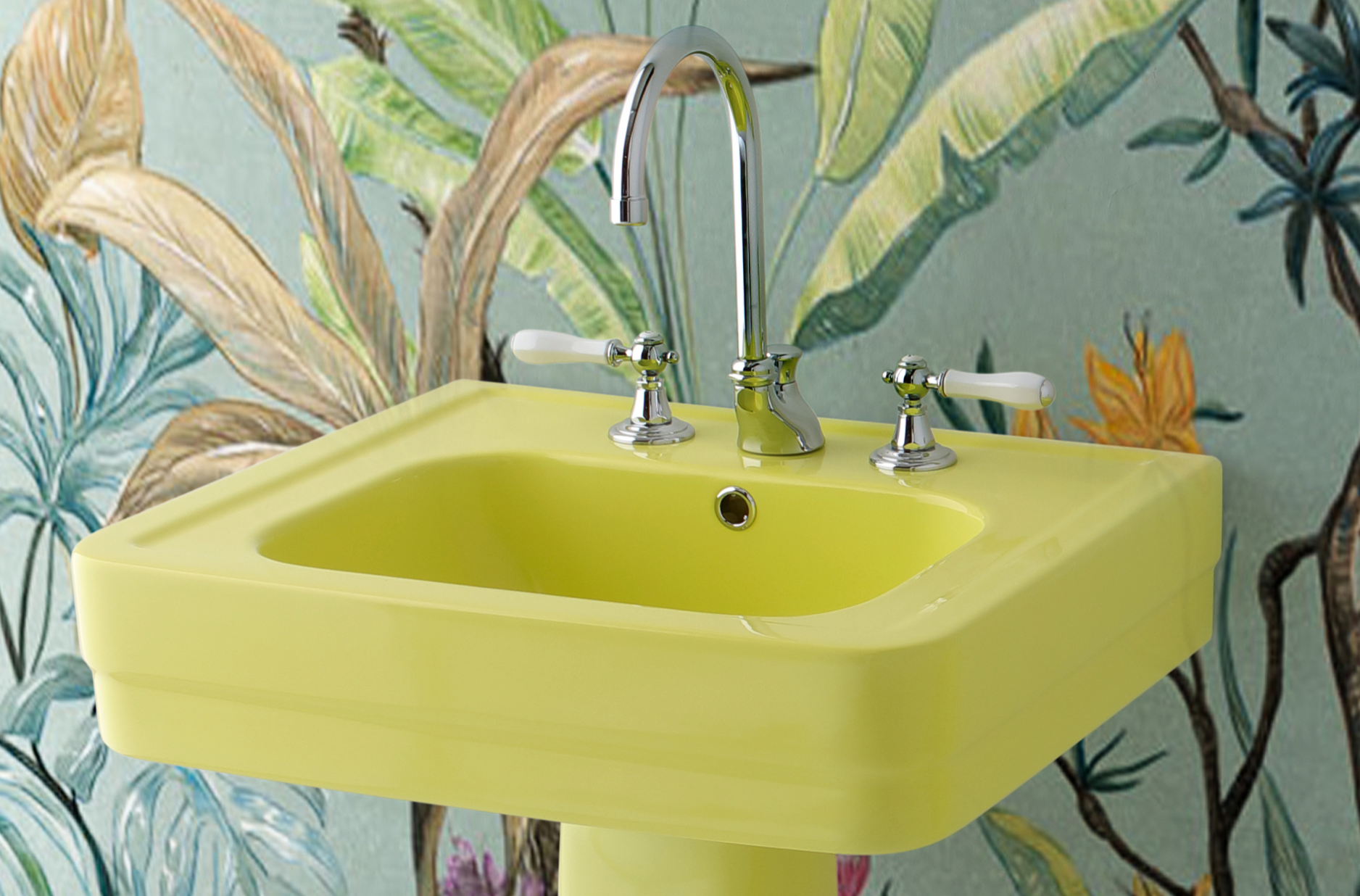 lavabo con grifería lavabo RL101 cromo