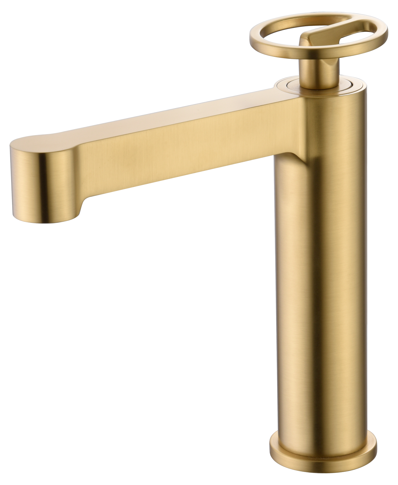 imagen griferia lavabo Olimpo oro cepillado