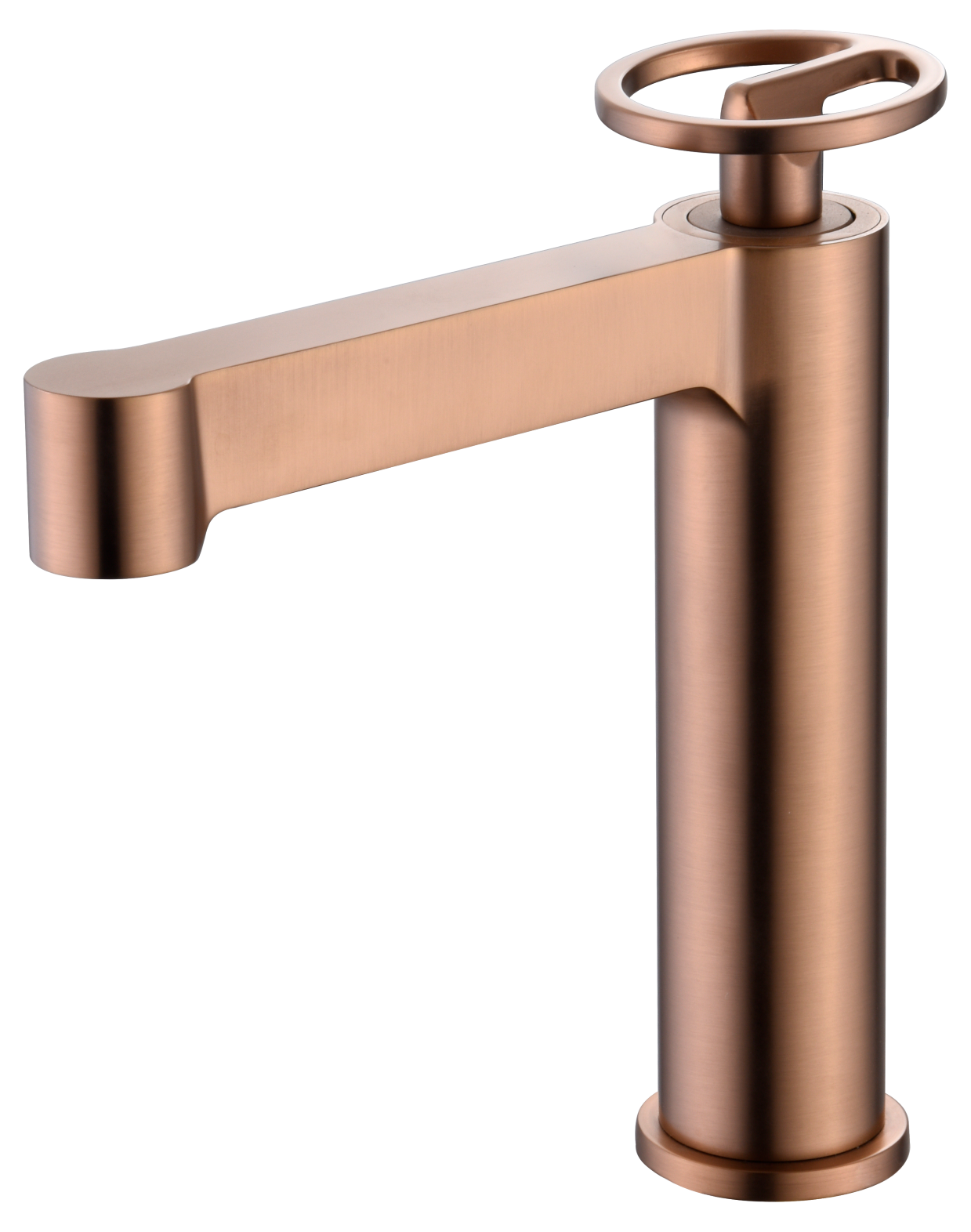 imagen grifería lavabo monomando Olimpo oro rosa cepillado