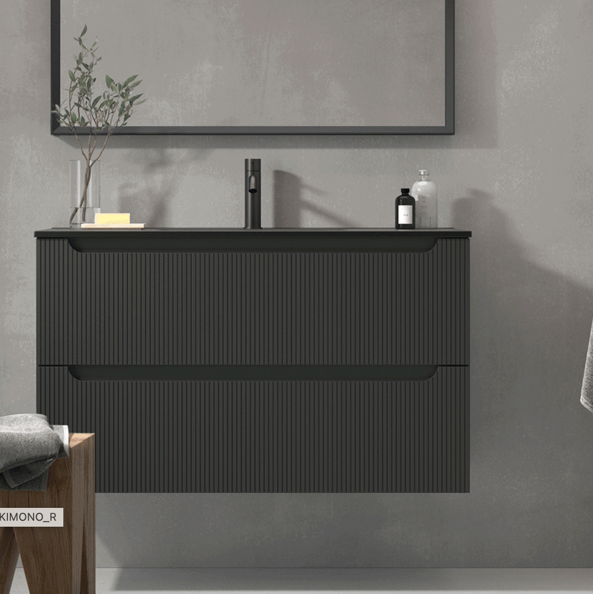 imagen mueble portalavabo Kimono 2 cajones en cajón