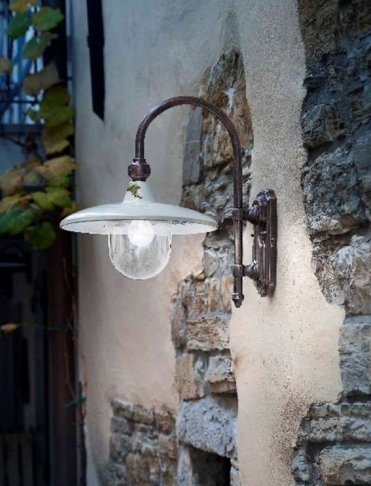 ambientación con aplique exterior estilo Vintage