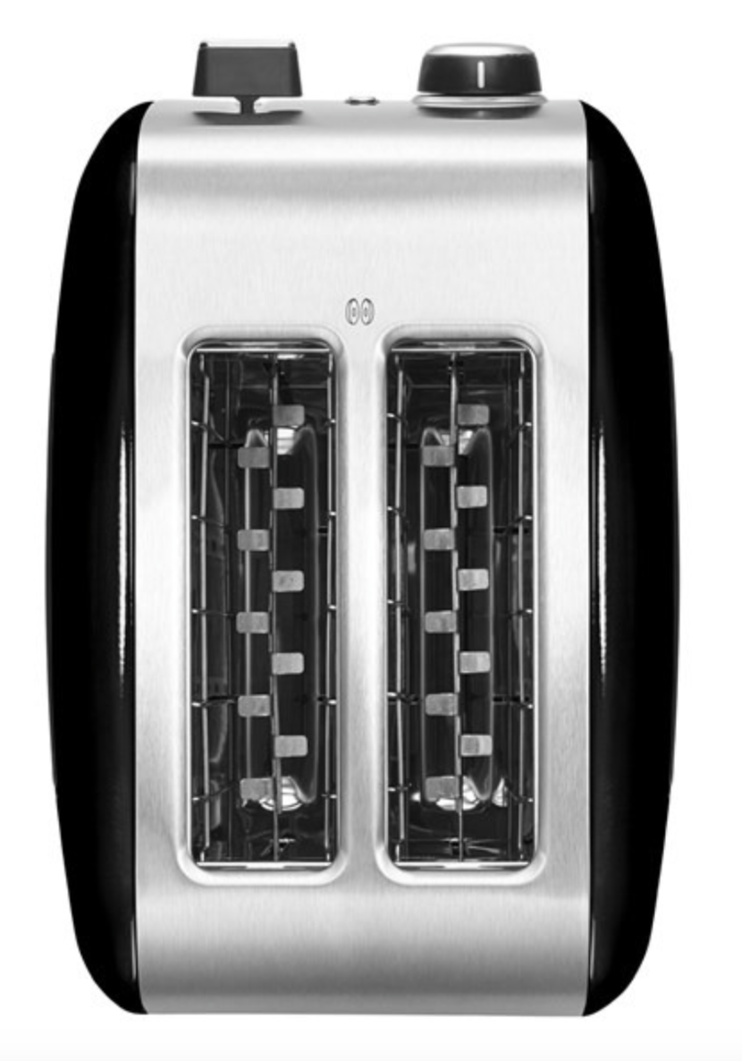 detalle lateral tostador Kitchen Aid P2 en negro