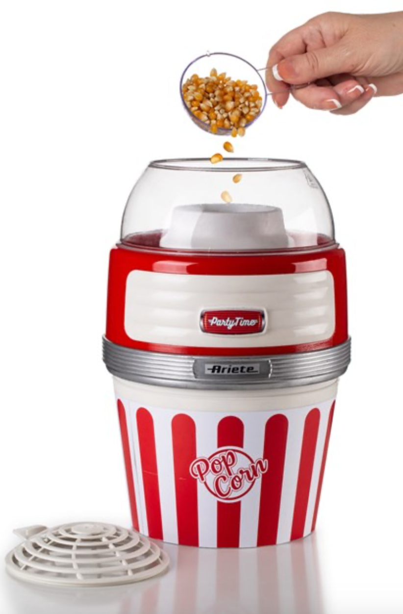 imagen máquina palomitas Party Time Big Popper roja de Ariete estilo retro