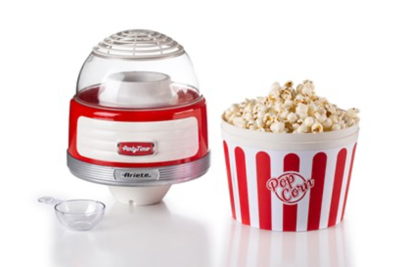 imagen máquina palomitas Party Time Big Popper roja de Ariete estilo retro