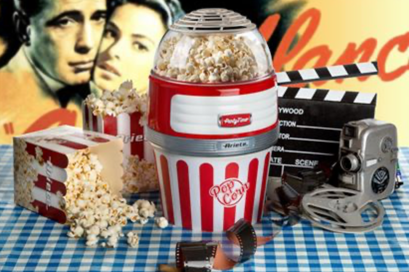 ambientación con máquina palomitas Party Time Big Popper roja de Ariete estilo retro