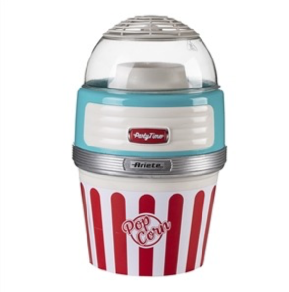 imagen máquina de palomitas Party Time Big Popper azul de Ariete estilo Retro