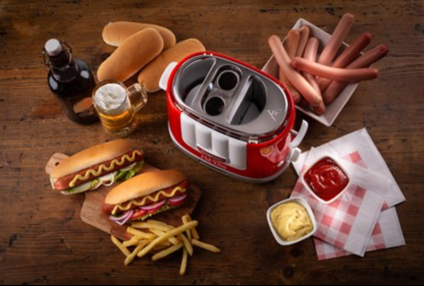 ambientación con máquina Hot Dog Party Time roja de Ariete estilo Retro