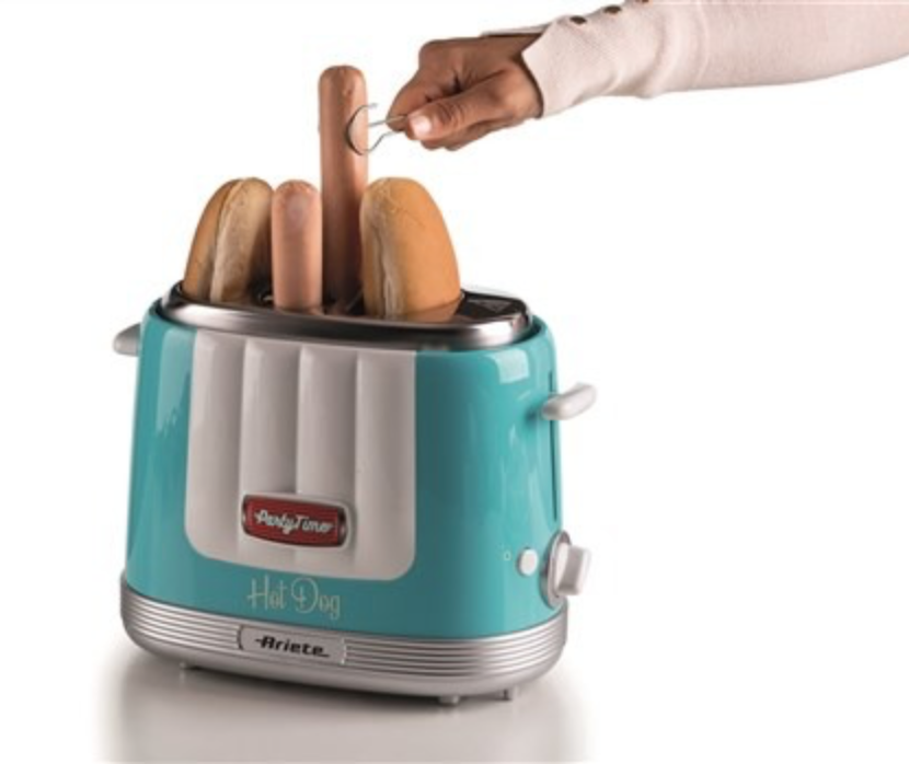 imagen máquina Hot Dog Party Time azul de Ariete estilo Retro