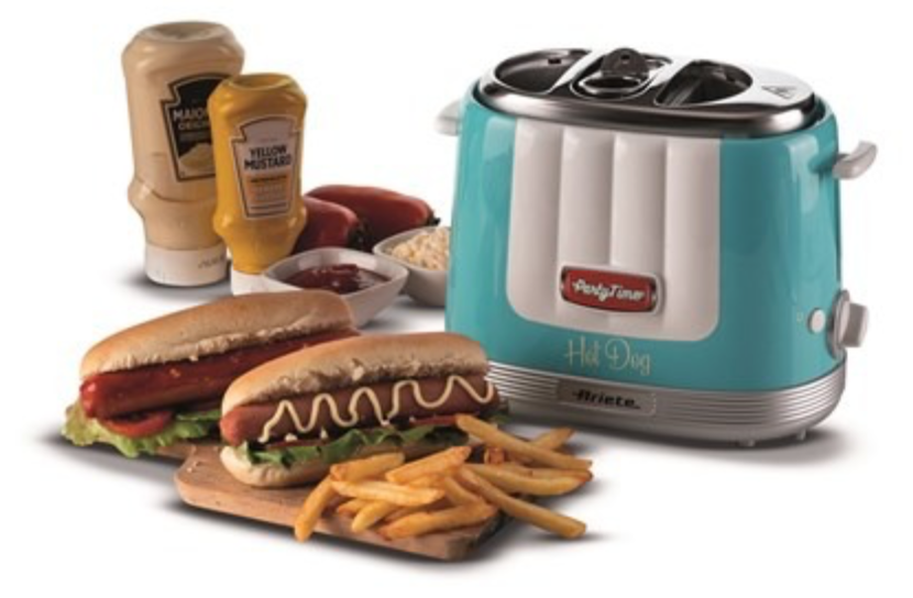 imagen máquina Hot Dog Party Time azul de Ariete estilo Retro