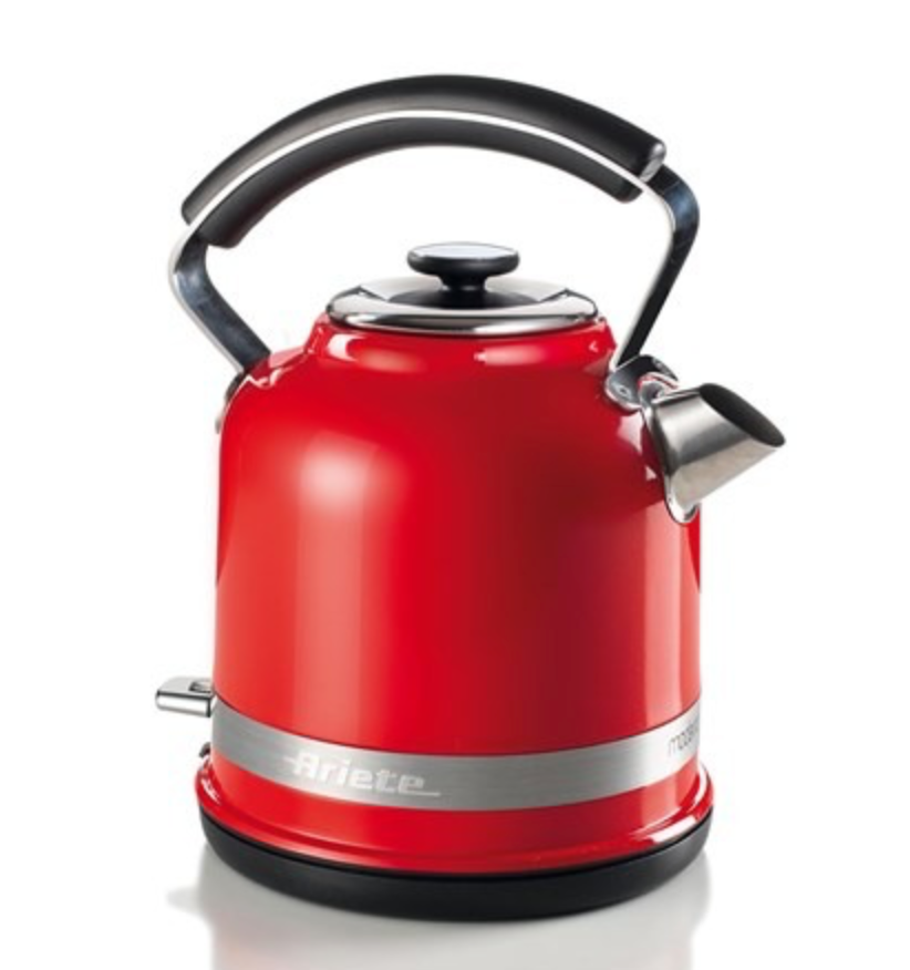 vista trasera hervidor Moderna rojo de Ariete estilo Retro