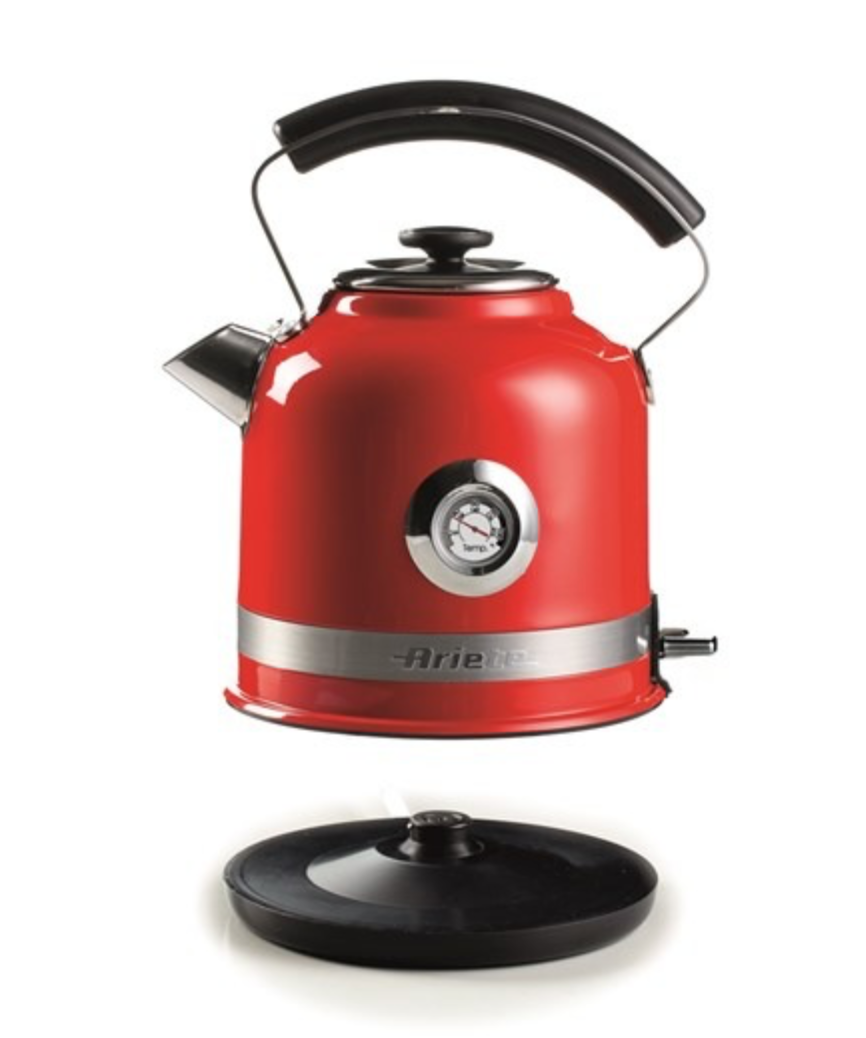 detalle hervidor Moderna rojo de Ariete estilo Retro