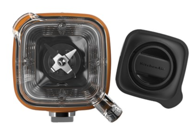 detalle batidora vaso Artisan KitchenAid en negro