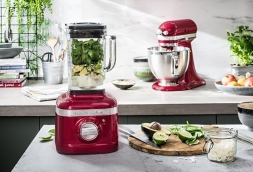 ambientación con batidora vaso Artisan KitchenAid 