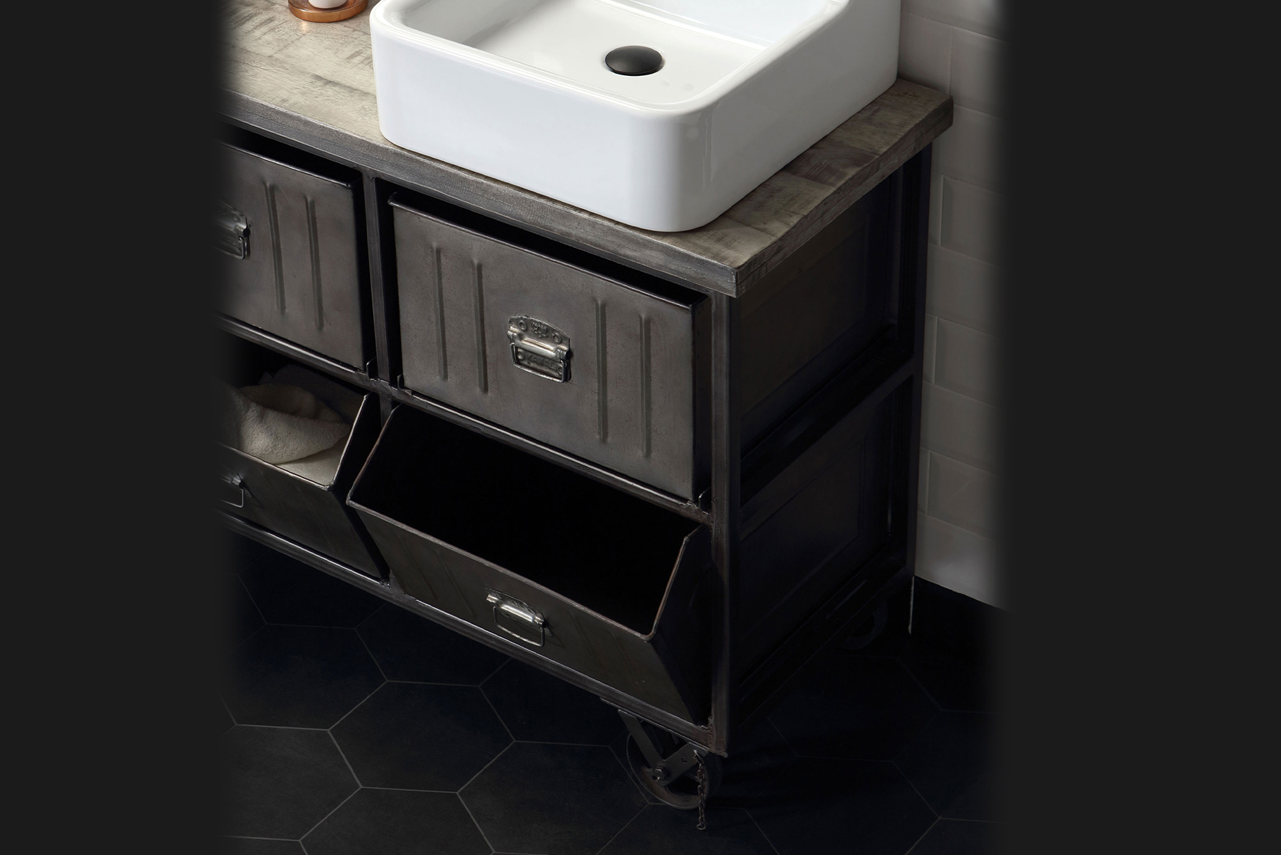 detalle mueble de baño Industrialis 