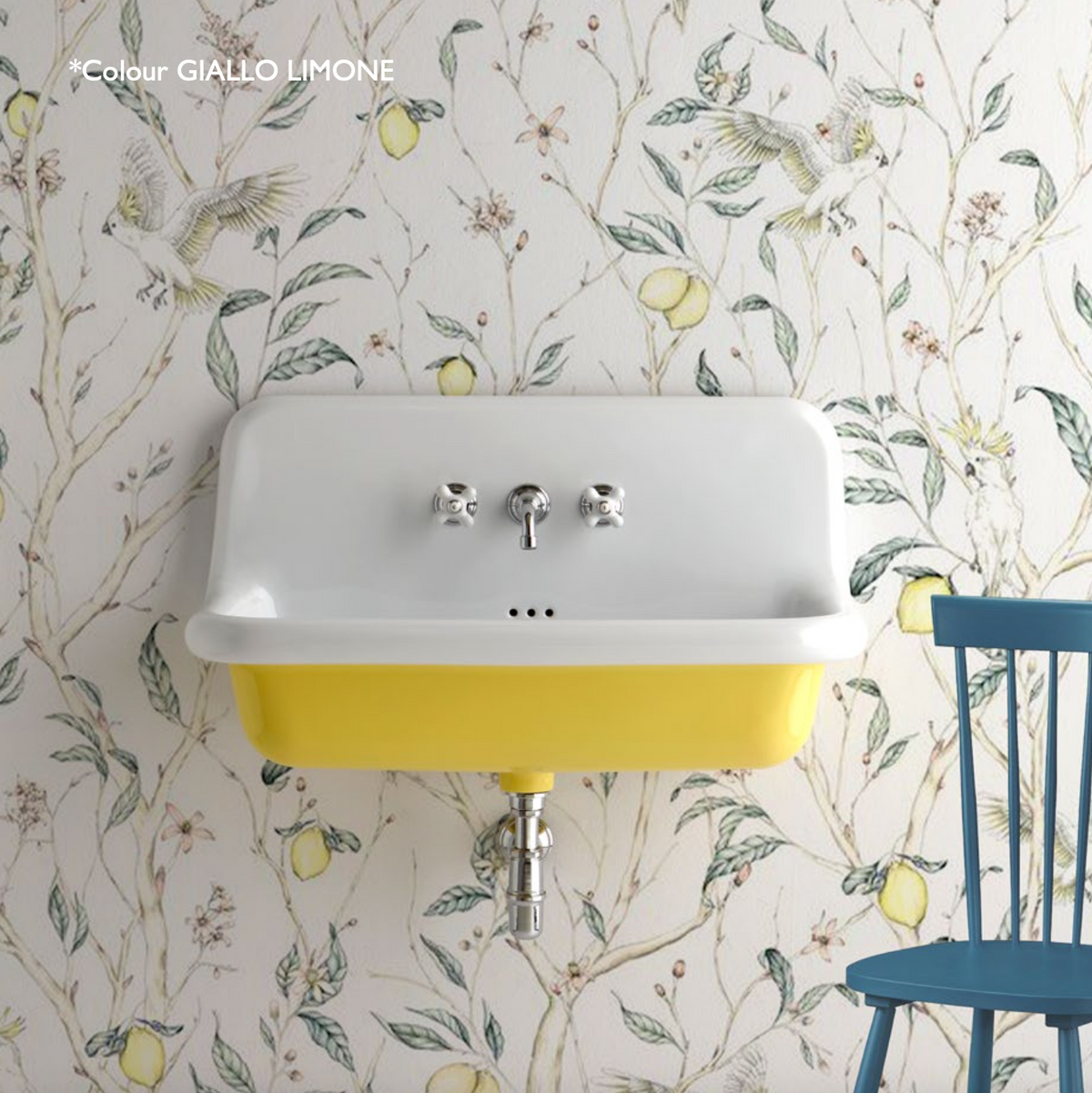 lavabo True Colors grande en amarillo limón