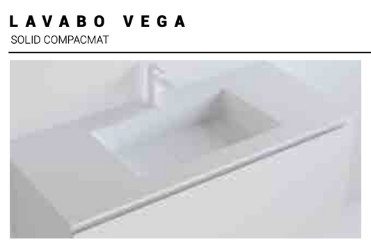 Encimera Plana con Lavabo Encastrado Vega Blanco Mate | Maderó Atelier | Retrotimes