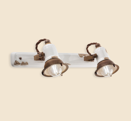 aplique doble fodoble foco Urban 1676 blanco