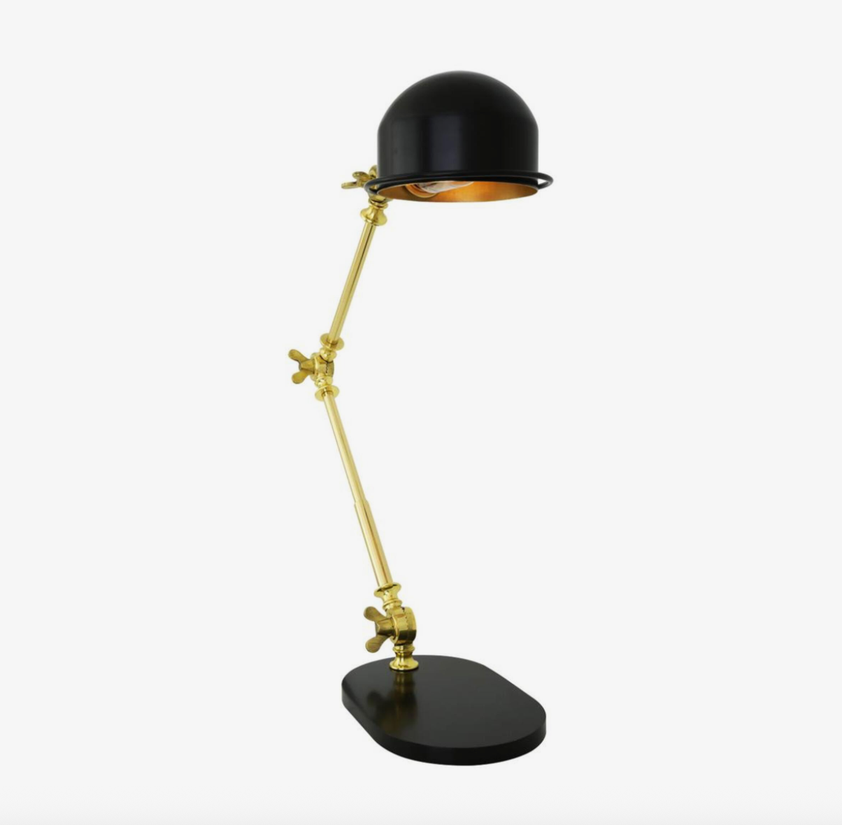imagen lámpara mesa Puhos en negro/latón