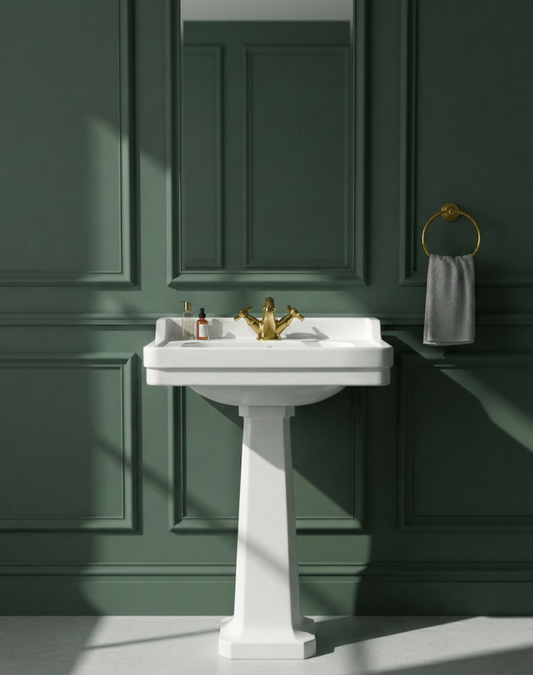 imagen lavabo Neoclassic con copete y pedestal