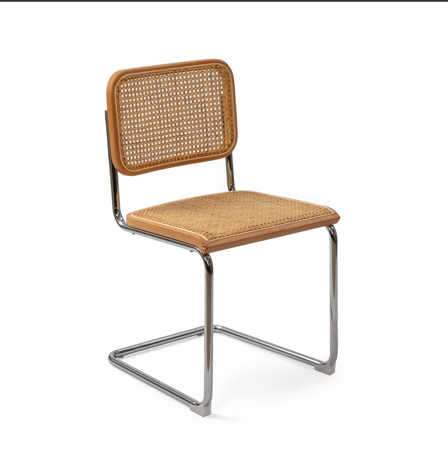 Silla Cesca Estilo Bauhaus Metal Cromado y Ratán Natural | Thai Natura | Retrotimes