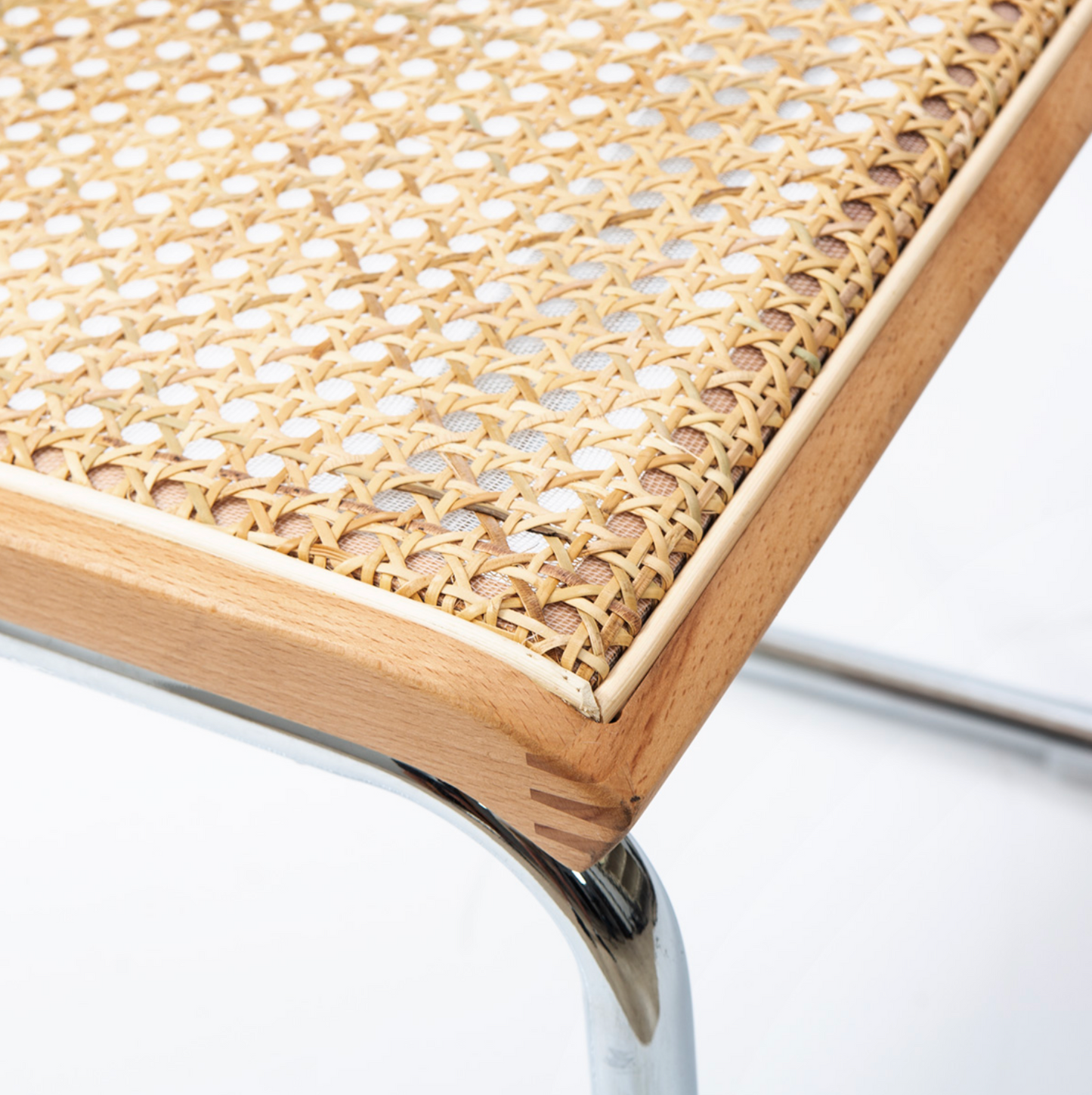 Silla Cesca Estilo Bauhaus Metal Cromado y Ratán Natural | Thai Natura | Retrotimes