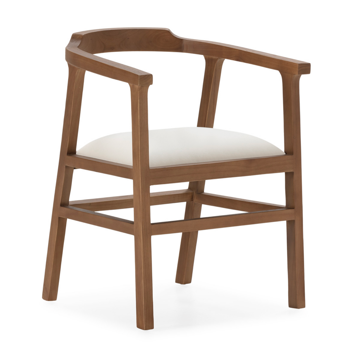 Sillón de Comedor Madera de Cedro Estilo Mid-Century | Thai Natura | Retrotimes