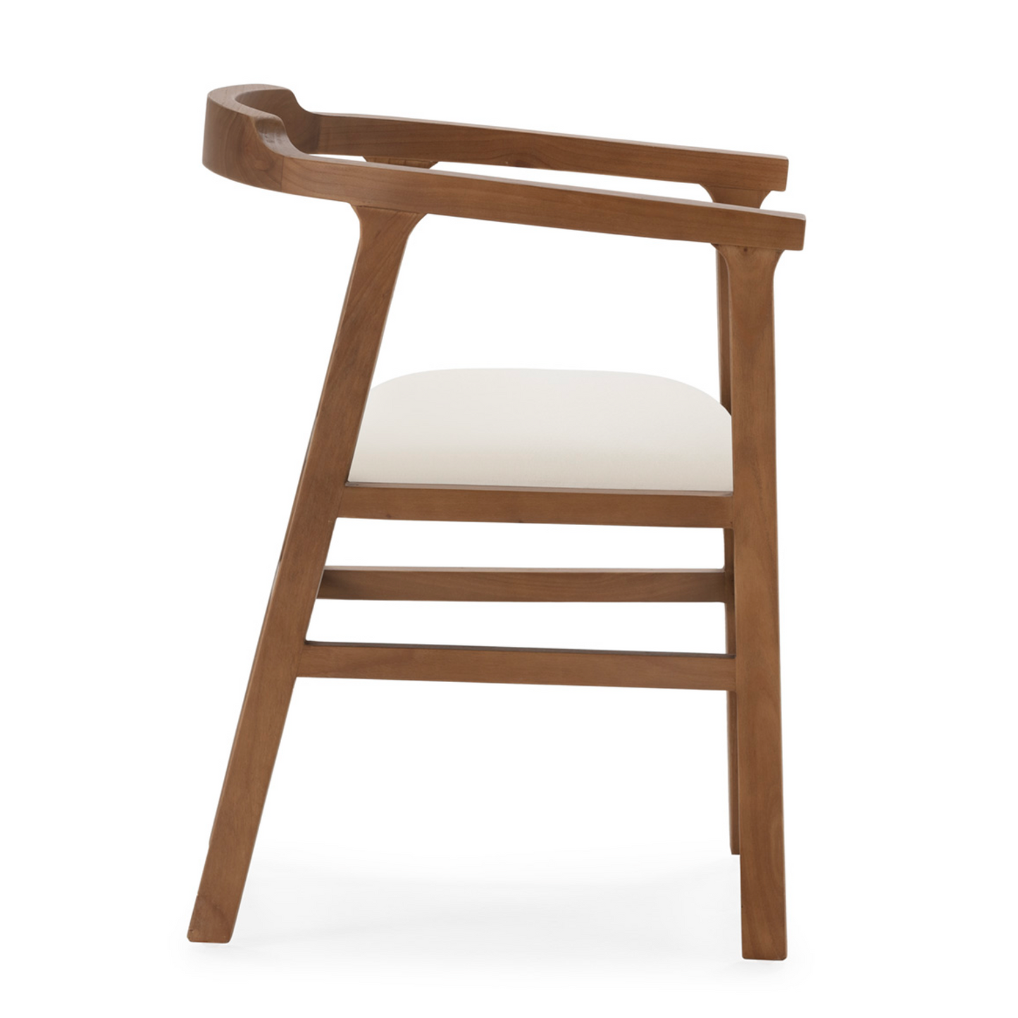 Sillón de Comedor Madera de Cedro Estilo Mid-Century | Thai Natura | Retrotimes