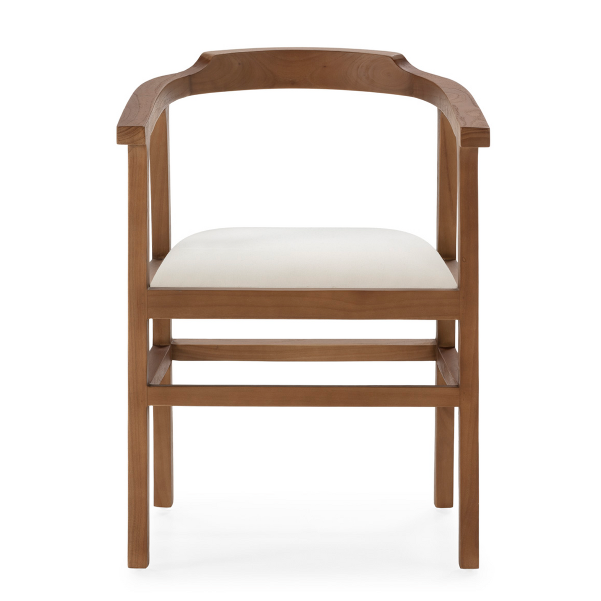 Sillón de Comedor Madera de Cedro Estilo Mid-Century | Thai Natura | Retrotimes