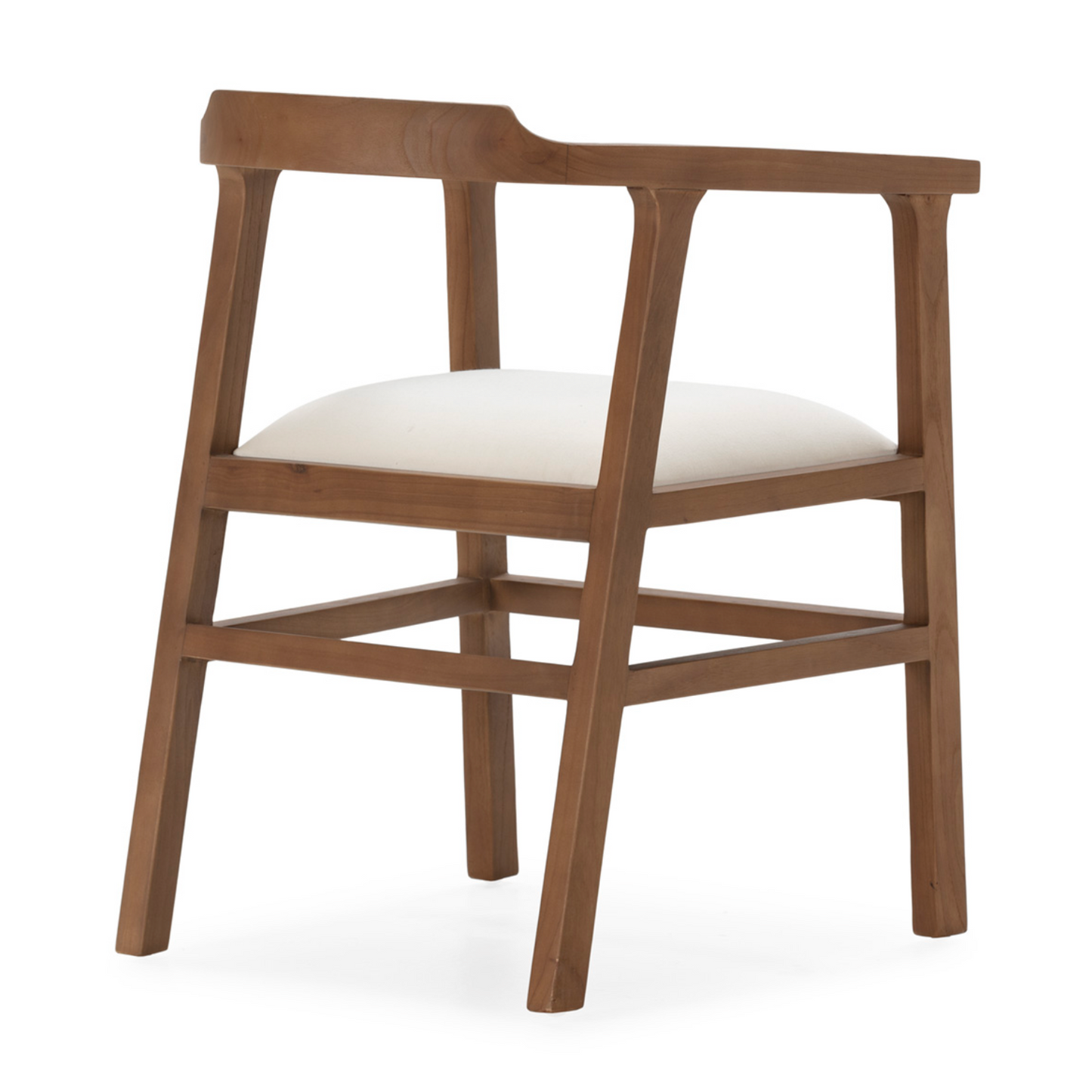 Sillón de Comedor Madera de Cedro Estilo Mid-Century | Thai Natura | Retrotimes