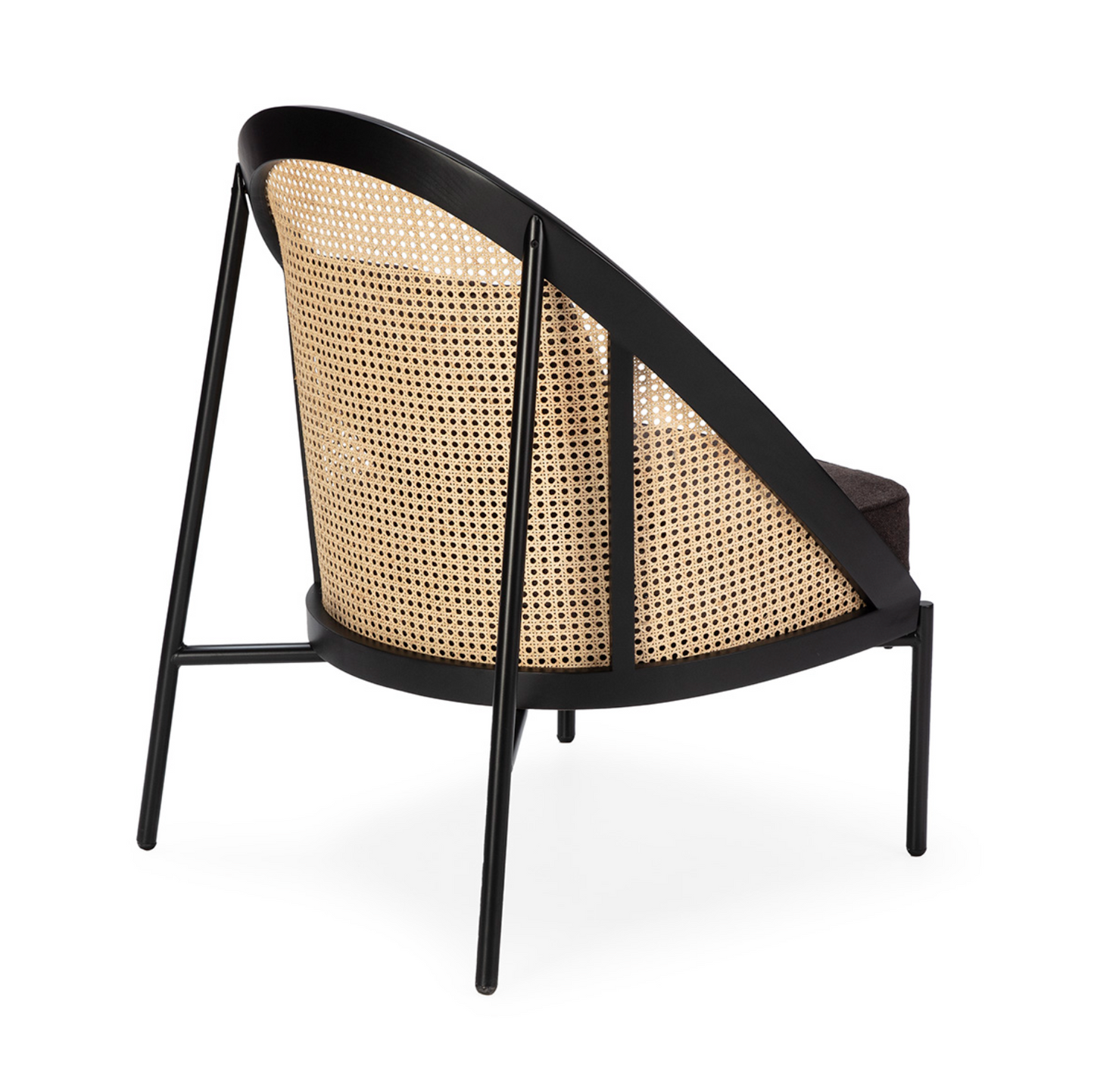 Sillón Capullo de Ratán Natural, Madera y Metal Negro | Thai Natura