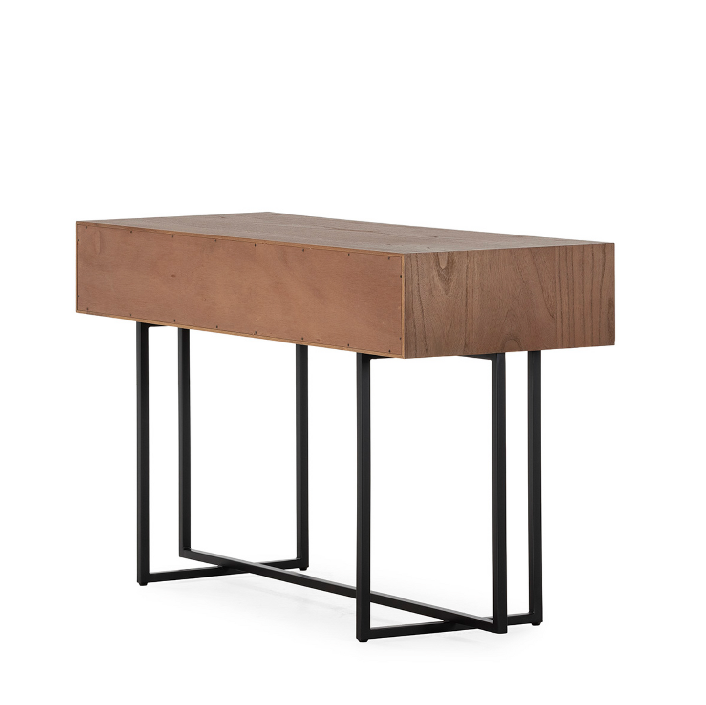 Consola Industrial Madera de Olmo y Hierro | Nogal / Negro Mate
