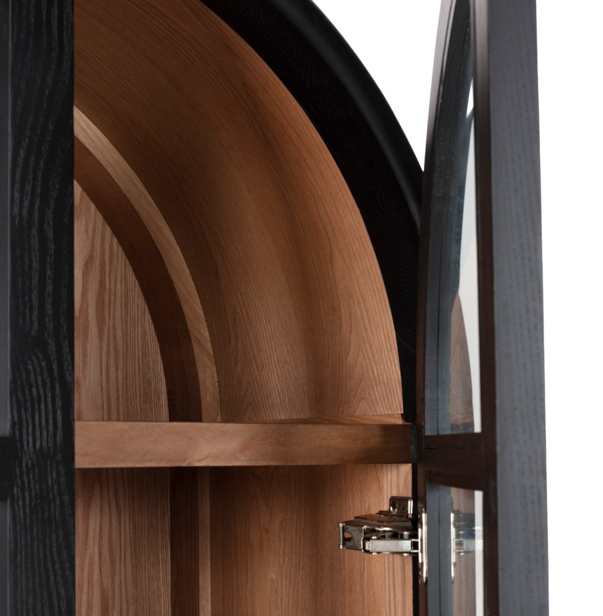 Vitrina Vintage Madera de Fresno Negro y Nogal Thai Natura