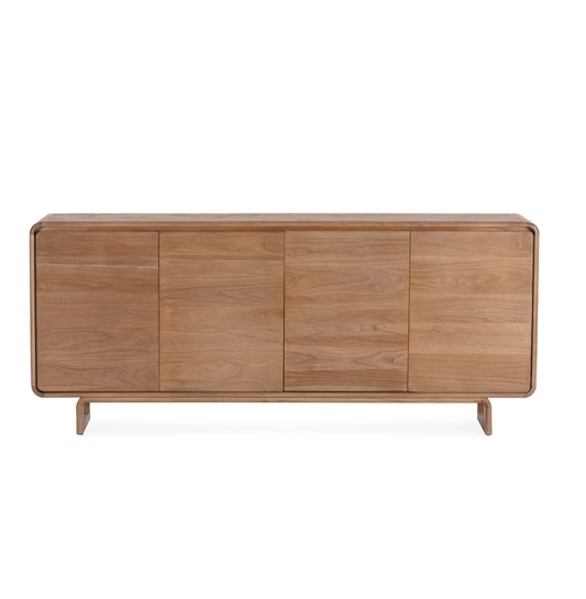 Aparador Vintage Madera de Olmo Marrón Antique 4 Puertas Thai Natura