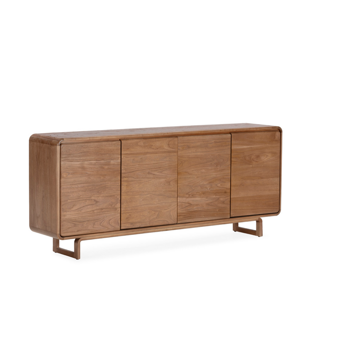 Aparador Vintage Madera de Olmo Marrón Antique 4 Puertas Thai Natura