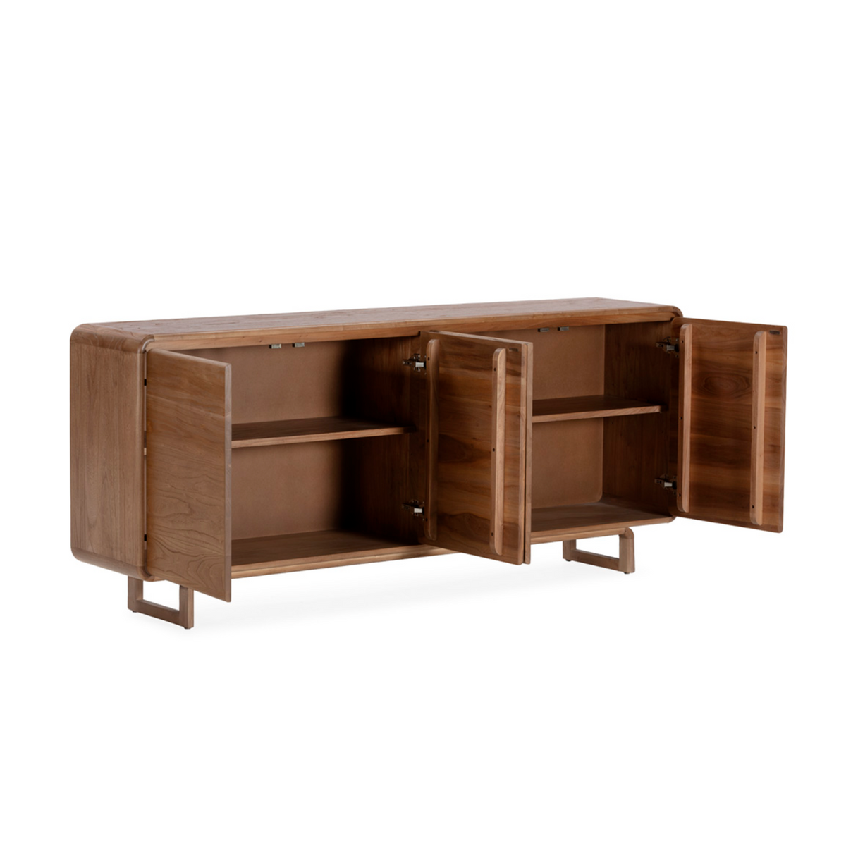 Aparador Vintage Madera de Olmo Marrón Antique 4 Puertas Thai Natura