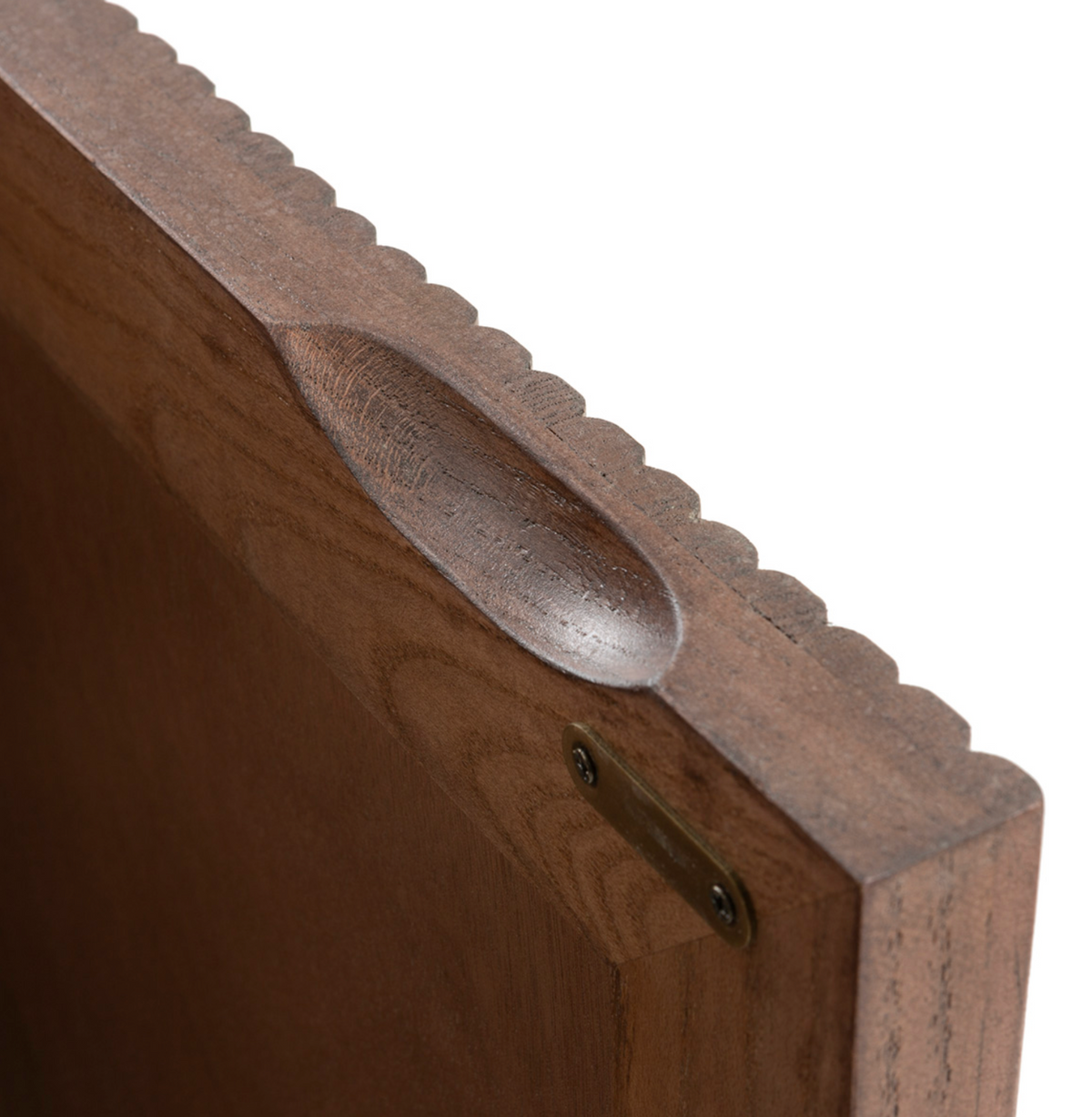 Aparador Vintage Madera Estriada Olmo Mármol y Metal Dorado Thai Natura