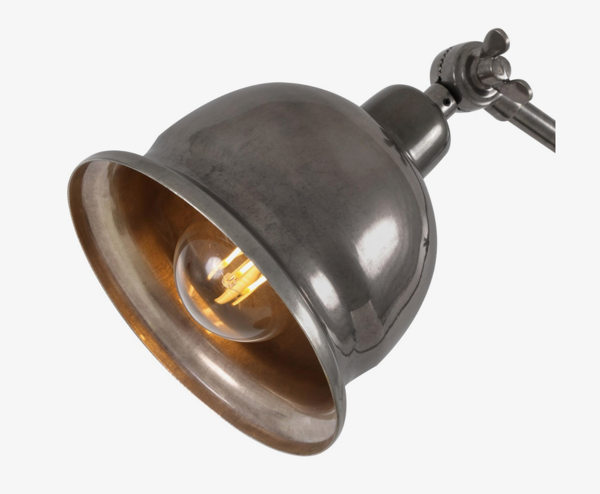 Lámpara de mesa articulada Dale de latón estilo vintage – Mullan Lighting