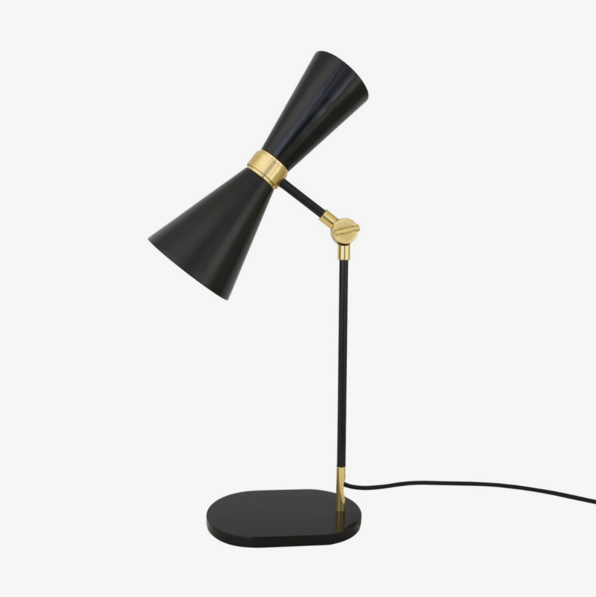 Lámpara de mesa Cairo de latón y acero estilo Mid-Century – Mullan Lighting