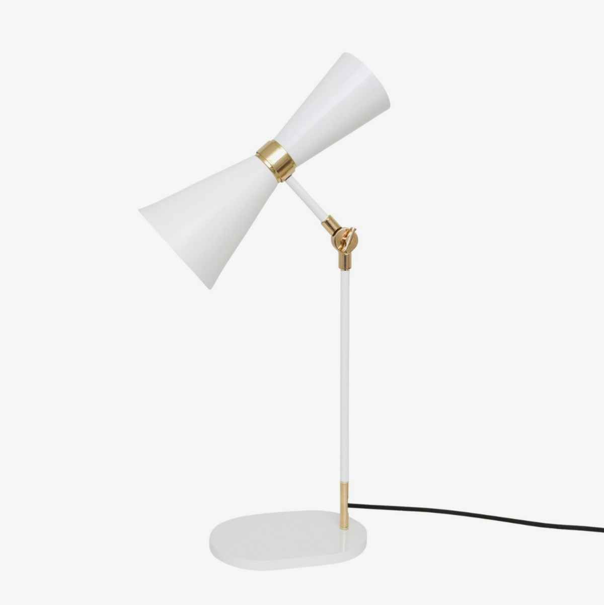 Lámpara de mesa Cairo de latón y acero estilo Mid-Century – Mullan Lighting