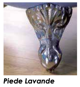 Bañera con patas Lavande de hierro fundido esmaltado estilo vintage