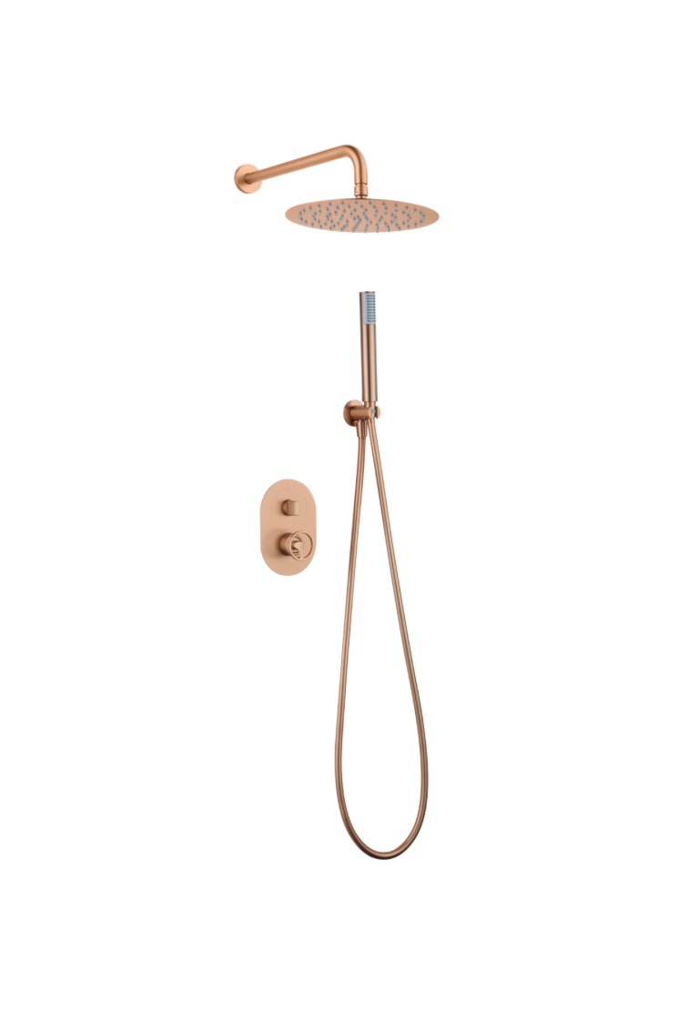 conjunto ducha empotrado Olimpo Oro Rosa