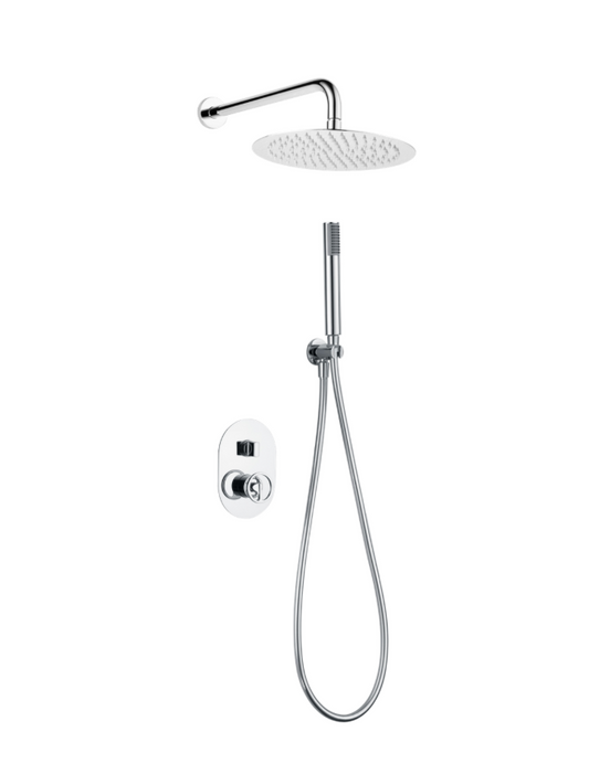 conjunto ducha empottrado Olimpo cromado