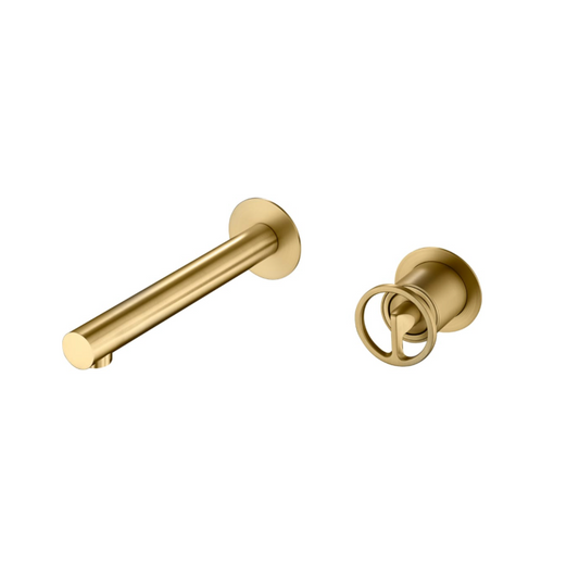 grifería lavabo empotrada Olimpo Oro Cepillado