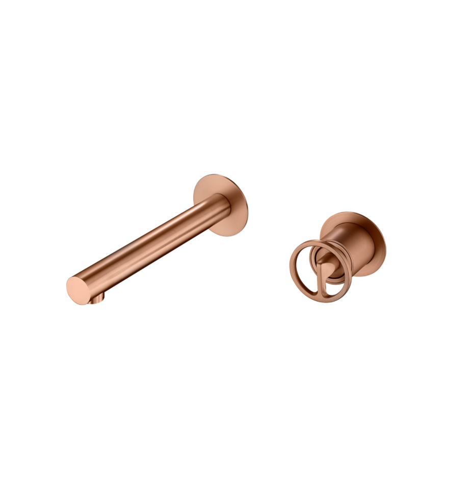 grifería lavabo empotrada Olimpo Oro Rosa