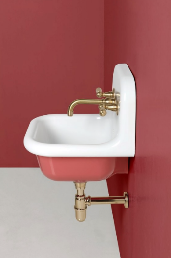 vista lateral lavabo true colors pequeño color exterior rojo