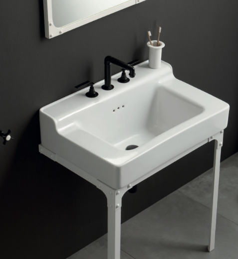 imagen lavabo Industrialis 75 cm con metálica blanca Industrialis