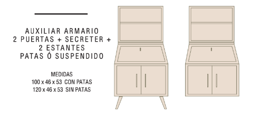 armario+secreter+2 estantes
