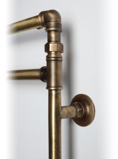 detalle imagen radiador estilo Industrial en bronce