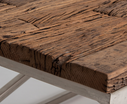 detalle tablero madera mesa centro Akron