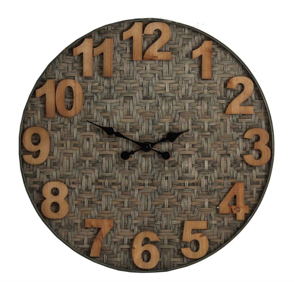 imagen reloj pared bambú estilo Vintage